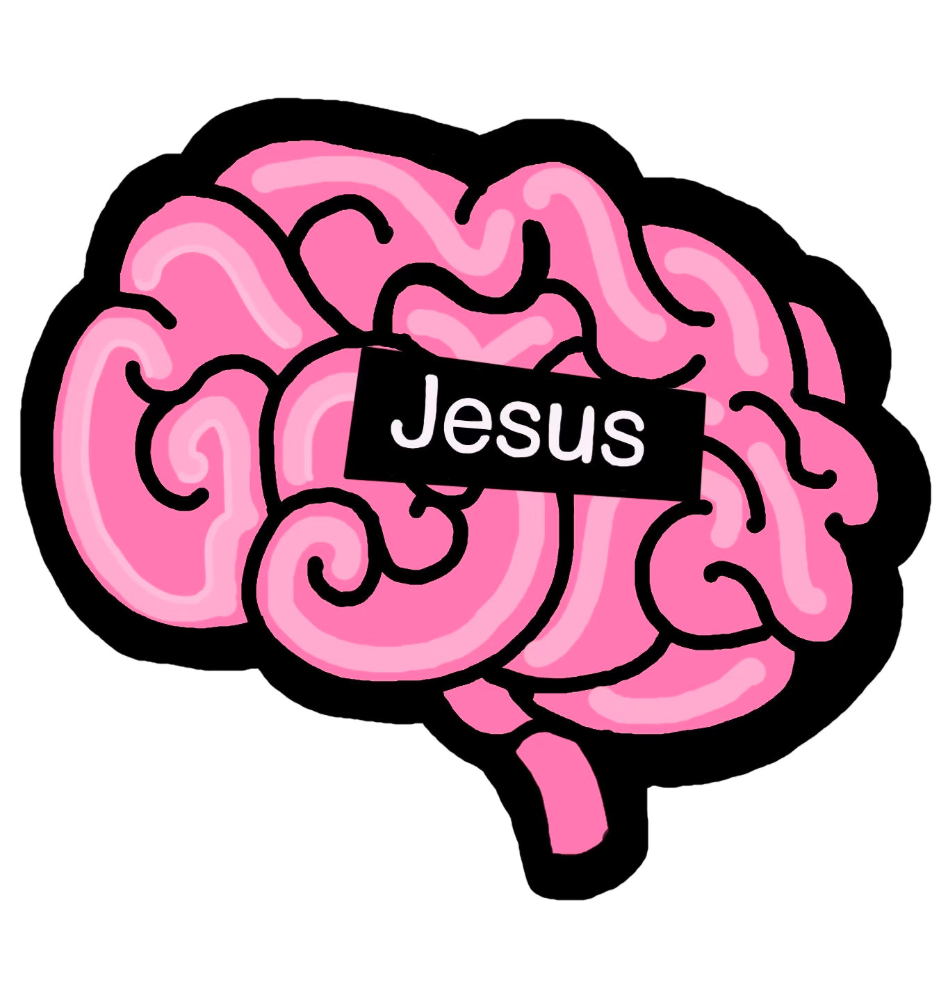 Jesus is on my mind GLOW IN THE DARK sticker
